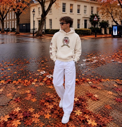 Tommy hilfiger hoodie cream - hilfiger,